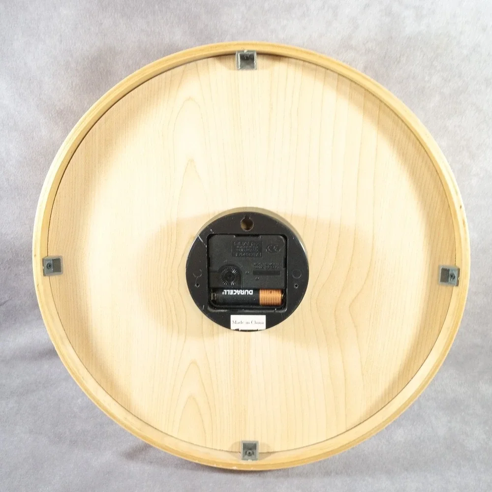 Minimalist Wooden Wall Clock – 12 3/8